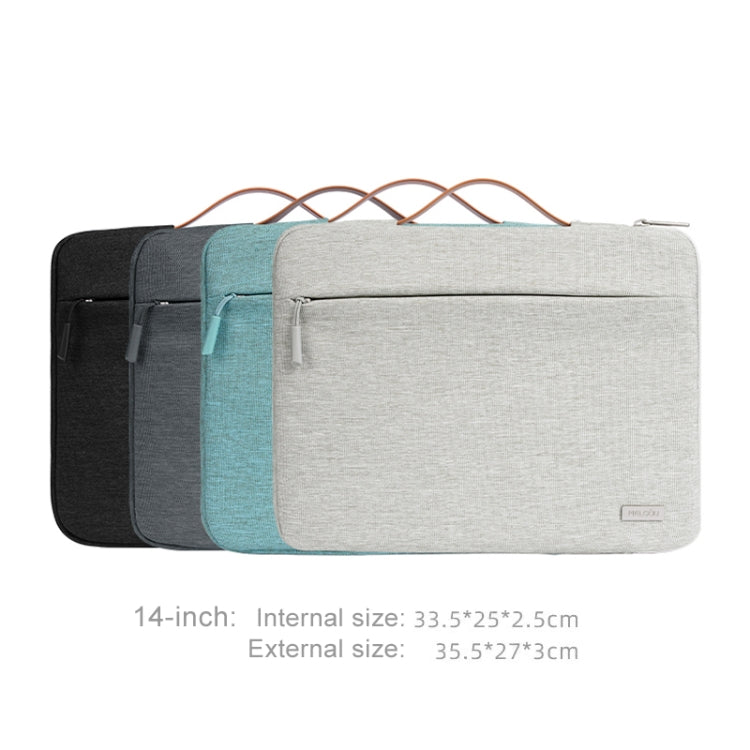 For 14 inch Laptop Zipper Waterproof  Handheld Sleeve Bag (Grey) - 13.3 inch by PMC TechLife | Online Shopping South Africa | PMC TechLife | Buy Now Pay Later Mobicred