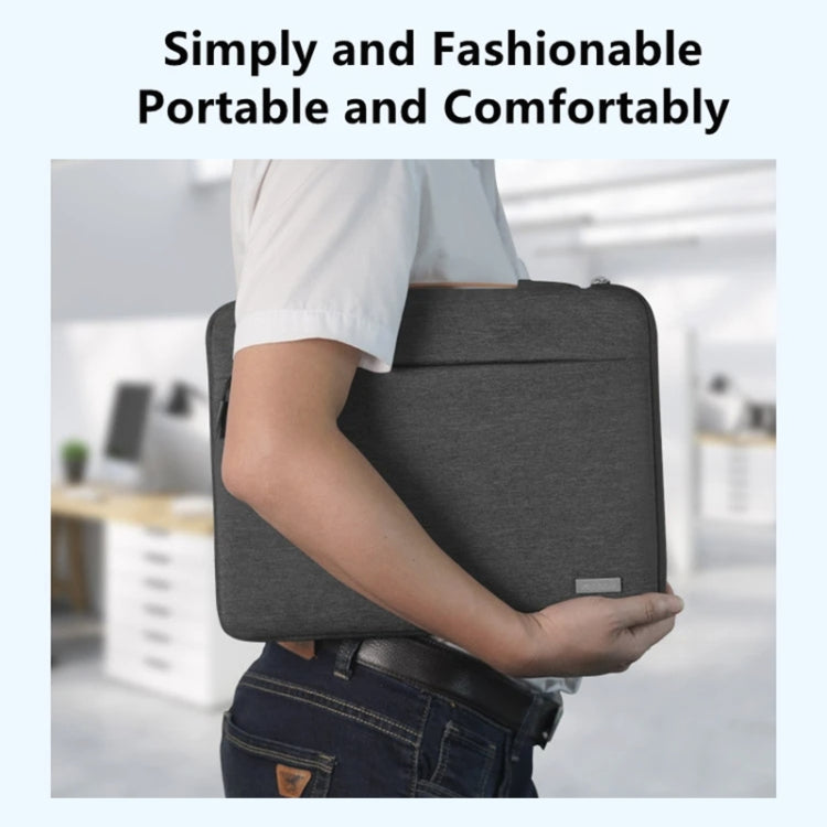 For 14 inch Laptop Zipper Waterproof  Handheld Sleeve Bag (Grey) - 13.3 inch by PMC TechLife | Online Shopping South Africa | PMC TechLife | Buy Now Pay Later Mobicred