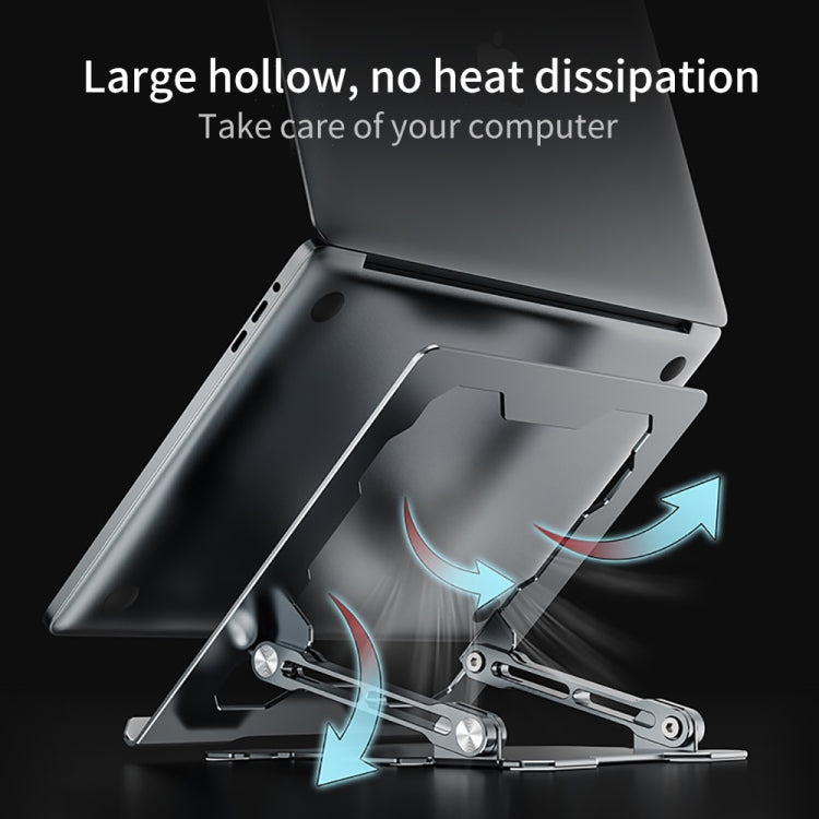R-JUST HZ09 Mechanical Lifting Adjustable Laptop Holder (Grey) - MacBook Holder by R-JUST | Online Shopping South Africa | PMC TechLife | Buy Now Pay Later Mobicred