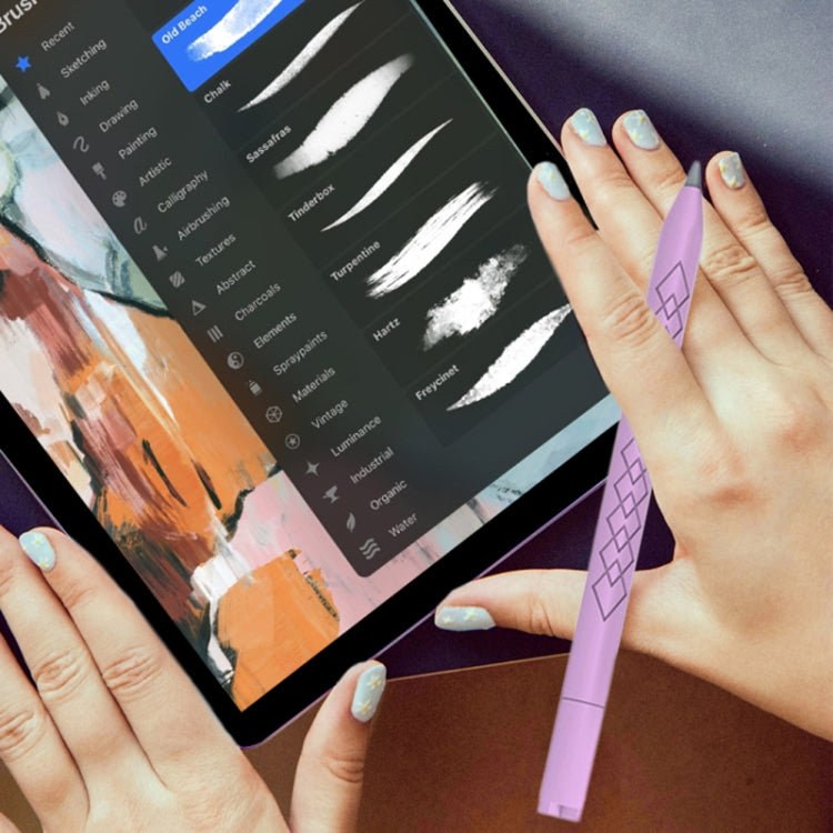 For Apple Pencil (USB-C) Diamond Pattern Silicone Stylus Pen Protective Case (Pink) - Pencil Accessories by PMC Jewellery | Online Shopping South Africa | PMC Jewellery | Buy Now Pay Later Mobicred