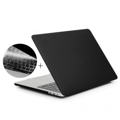 ENKAY Hat-Prince 2 in 1 Frosted Hard Shell Plastic Protective Case + Europe Version Ultra-thin TPU Keyboard Protector Cover for 2016 MacBook Pro 13.3 Inch with Touch Bar (A1706)(Black) - MacBook Pro Cases by ENKAY | Online Shopping South Africa | PMC Jewellery | Buy Now Pay Later Mobicred