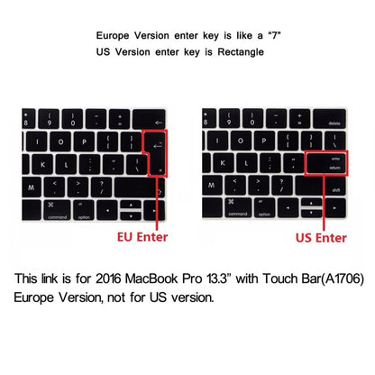 ENKAY Hat-Prince 2 in 1 Frosted Hard Shell Plastic Protective Case + Europe Version Ultra-thin TPU Keyboard Protector Cover for 2016 MacBook Pro 13.3 Inch with Touch Bar (A1706)(Dark Blue) - MacBook Pro Cases by ENKAY | Online Shopping South Africa | PMC Jewellery | Buy Now Pay Later Mobicred