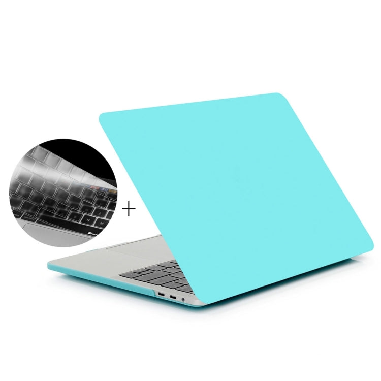 ENKAY Hat-Prince 2 in 1 Frosted Hard Shell Plastic Protective Case + Europe Version Ultra-thin TPU Keyboard Protector Cover for 2016 MacBook Pro 13.3 Inch without Touch Bar (A1708) (Blue) - MacBook Pro Cases by ENKAY | Online Shopping South Africa | PMC Jewellery | Buy Now Pay Later Mobicred