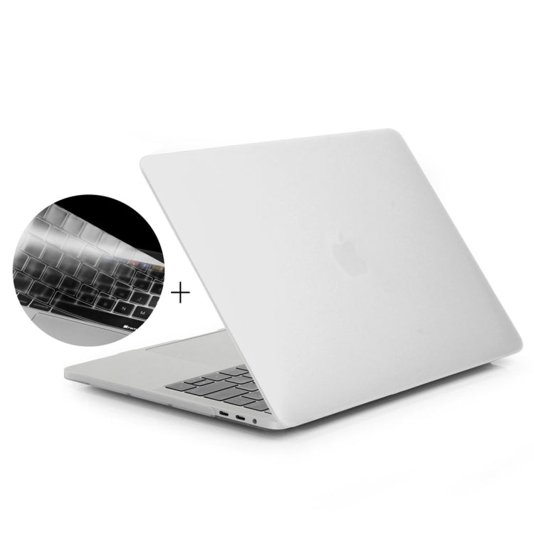 ENKAY Hat-Prince 2 in 1 Frosted Hard Shell Plastic Protective Case + Europe Version Ultra-thin TPU Keyboard Protector Cover for 2016 MacBook Pro 13.3 Inch without Touch Bar (A1708) (White) - MacBook Pro Cases by ENKAY | Online Shopping South Africa | PMC Jewellery | Buy Now Pay Later Mobicred