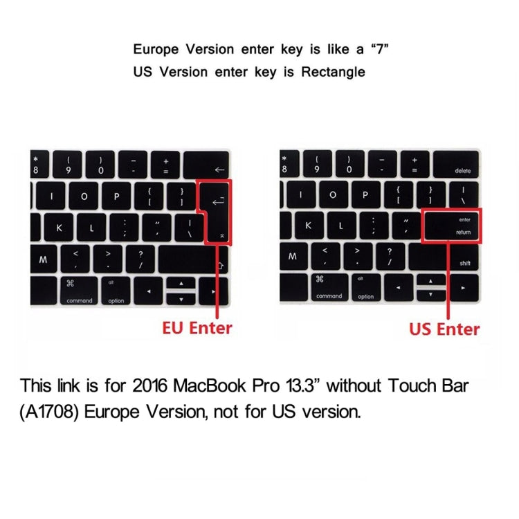 ENKAY Hat-Prince 2 in 1 Frosted Hard Shell Plastic Protective Case + Europe Version Ultra-thin TPU Keyboard Protector Cover for 2016 MacBook Pro 13.3 Inch without Touch Bar (A1708) (Dark Blue) - free shipping - PMC Jewellery - Order now!