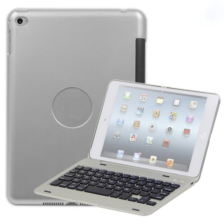 F1+ For iPad mini 5 / 4 Laptop Version Plastic Bluetooth Keyboard Tablet Case(Silver) - free shipping - PMC TechLife - Order now!