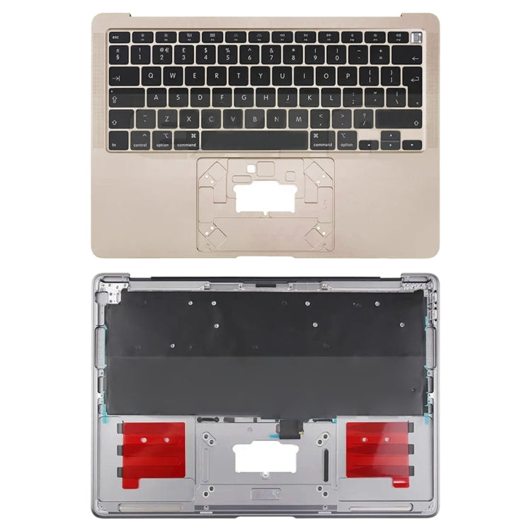 For Macbook Air 13 2020 M1 A2337 C-side Cover + UK Edition Key Board (Gold) - Bottom Cover by PMC TechLife | Online Shopping South Africa | PMC TechLife