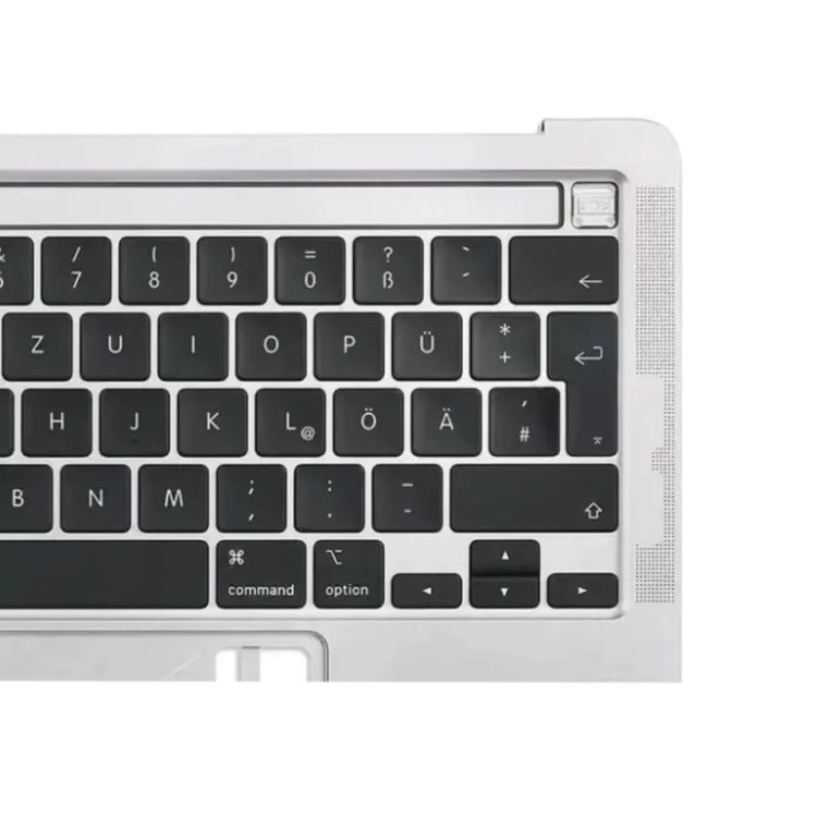 For Macbook Pro 13 inch 2021 A2338 C-side Cover + UK Edition Key Board (Silver) - Bottom Cover by PMC Jewellery | Online Shopping South Africa | PMC Jewellery