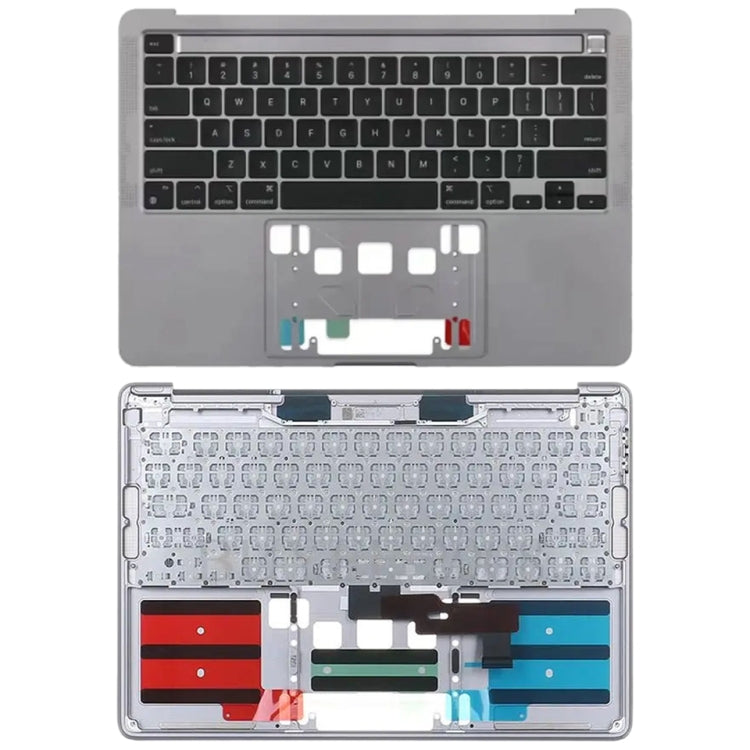 For MacBook Pro Retina 13 inch A2289 2020 C-side Cover + US Edition Key Board (Grey) - Bottom Cover by PMC Jewellery | Online Shopping South Africa | PMC Jewellery