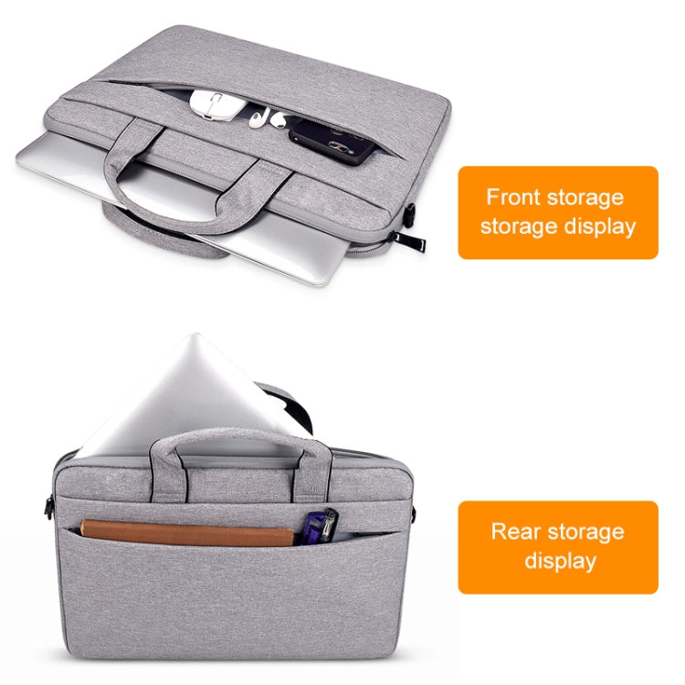ST03S 13.3 inch Double Side Pockets Wearable Oxford Cloth Soft Handle Portable Laptop Tablet Bag(Grey) - 13.3 inch by PMC TechLife | Online Shopping South Africa | PMC TechLife | Buy Now Pay Later Mobicred