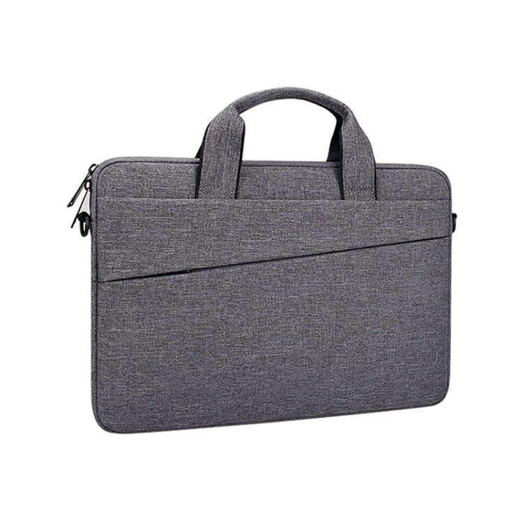 ST03S 14.1 inch Double Side Pockets Wearable Oxford Cloth Soft Handle Portable Laptop Tablet Bag(Deep Space Gray) - 14.1 inch by PMC Jewellery | Online Shopping South Africa | PMC Jewellery | Buy Now Pay Later Mobicred