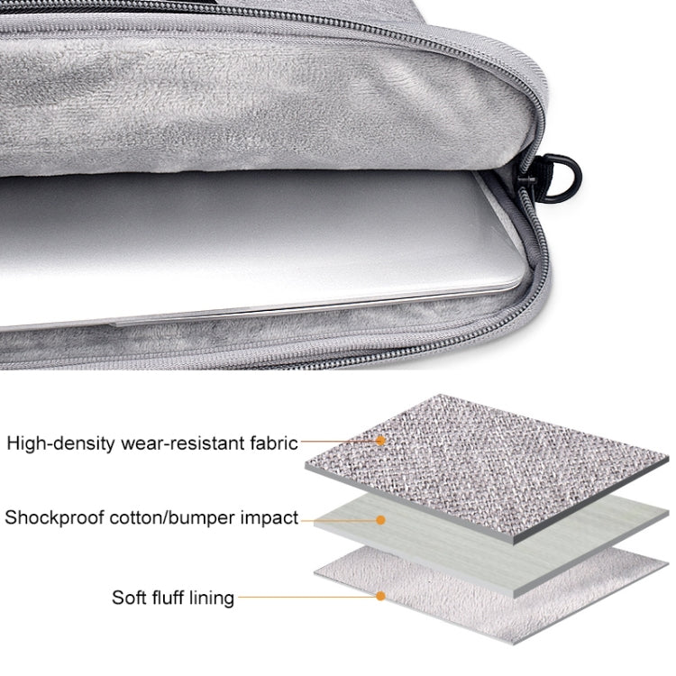 ST03S 15.4 inch Double Side Pockets Wearable Oxford Cloth Soft Handle Portable Laptop Tablet Bag(Grey) - 15 inch by PMC TechLife | Online Shopping South Africa | PMC TechLife | Buy Now Pay Later Mobicred