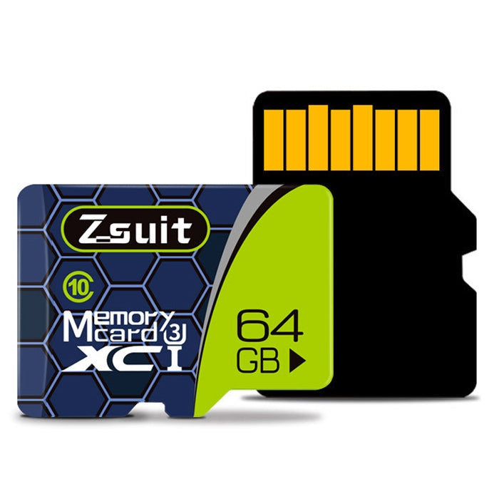 Zsuit 64GB High Speed Class10 Silver Grey TF(Micro SD) Memory Card - Micro SD Card by PMC TechLife | Online Shopping South Africa | PMC TechLife | Buy Now Pay Later Mobicred