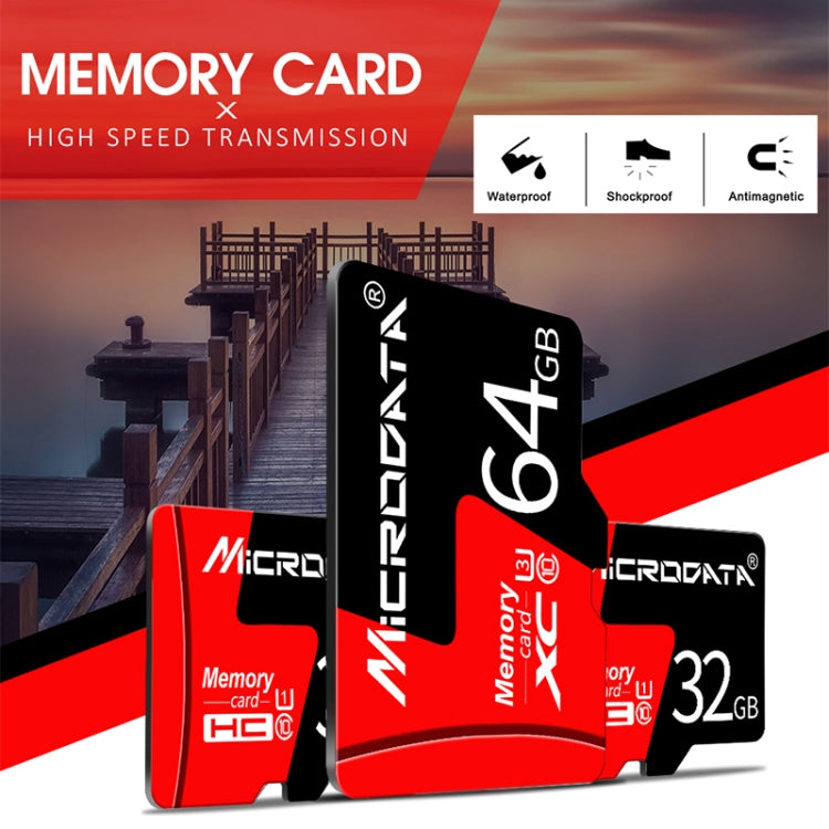 MICRODATA 128GB U3 Red and Black TF(Micro SD) Memory Card - free shipping - PMC Jewellery - Order now!