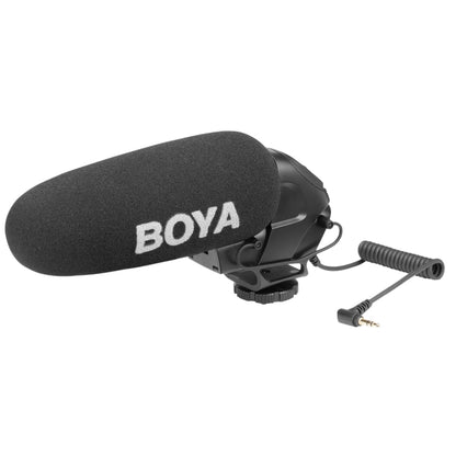 BOYA BY-BM3031 Shotgun Super-cardioid Condenser Broadcast Microphone with Windshield for Canon / Nikon / Sony DSLR Cameras(Black) - Camera Microphone by BOYA | Online Shopping South Africa | PMC Jewellery | Buy Now Pay Later Mobicred