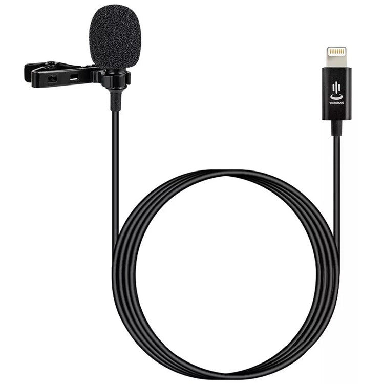 YICHUANG YC-LM10II 8 Pin Port Intelligent Noise Reduction Condenser Lavalier Microphone, Cable Length: 1.5m - Microphone by YICHUANG | Online Shopping South Africa | PMC Jewellery | Buy Now Pay Later Mobicred