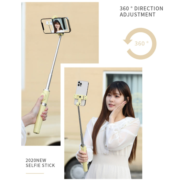 Bluetooth Remote Control Tripod Selfie Stick (Yellow) - Selfie Light by PMC TechLife | Online Shopping South Africa | PMC TechLife | Buy Now Pay Later Mobicred