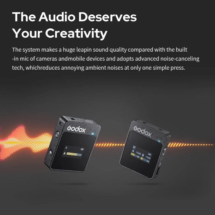 Godox MoveLink II M1 Wireless Lavalier Microphone System with Transmitters and Receiver for DSLR Cameras and Camcorders (White) - free shipping - PMC Jewellery - Order now!