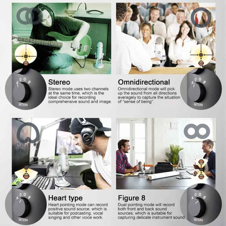 Logitech Blue Yeti USB Condenser Microphone(Blue) - Microphone by Logitech | Online Shopping South Africa | PMC TechLife | Buy Now Pay Later Mobicred