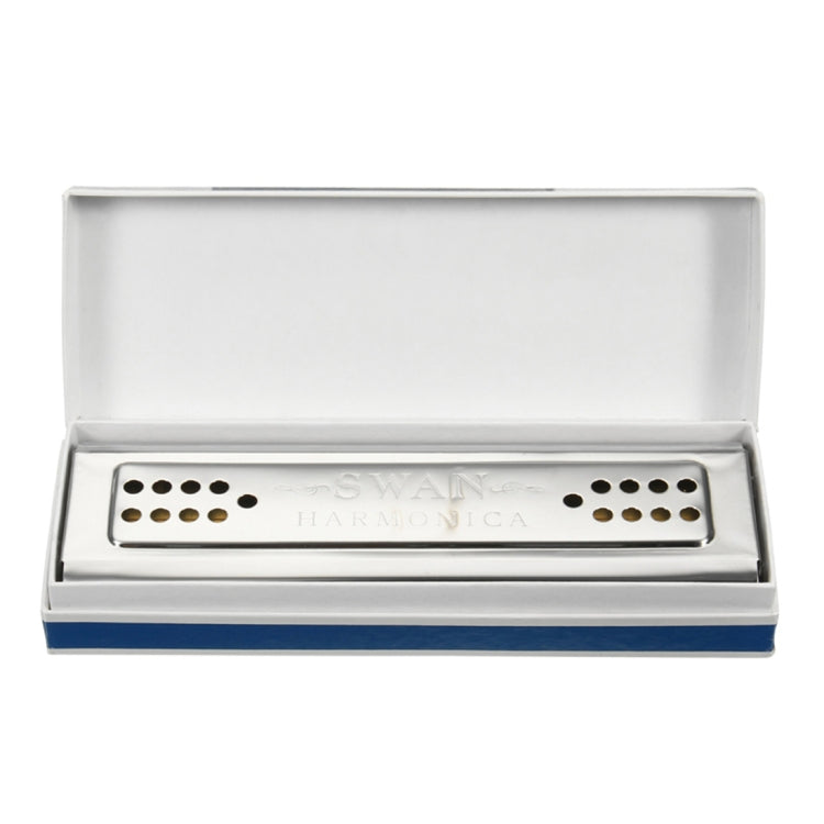 Swan SW24-12A 24-holes Double-sided Harmonica Beginner Polyphony Box Adult Children Beginners Performance - Wind Instruments Accessories by PMC TechLife | Online Shopping South Africa | PMC TechLife