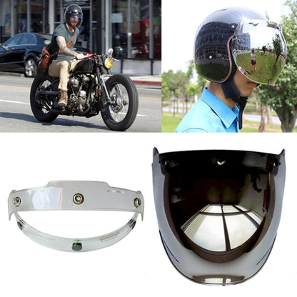 Soman Motorcycle Bubble Visor Open Face Helmet Visor Helmet Windshield Shield with Transparent Frame(Mirror) - Helmets by SOMAN | Online Shopping South Africa | PMC Jewellery | Buy Now Pay Later Mobicred