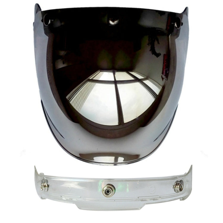 Soman Motorcycle Bubble Visor Open Face Helmet Visor Helmet Windshield Shield with Transparent Frame(Mirror) - free shipping - PMC TechLife - Order now!