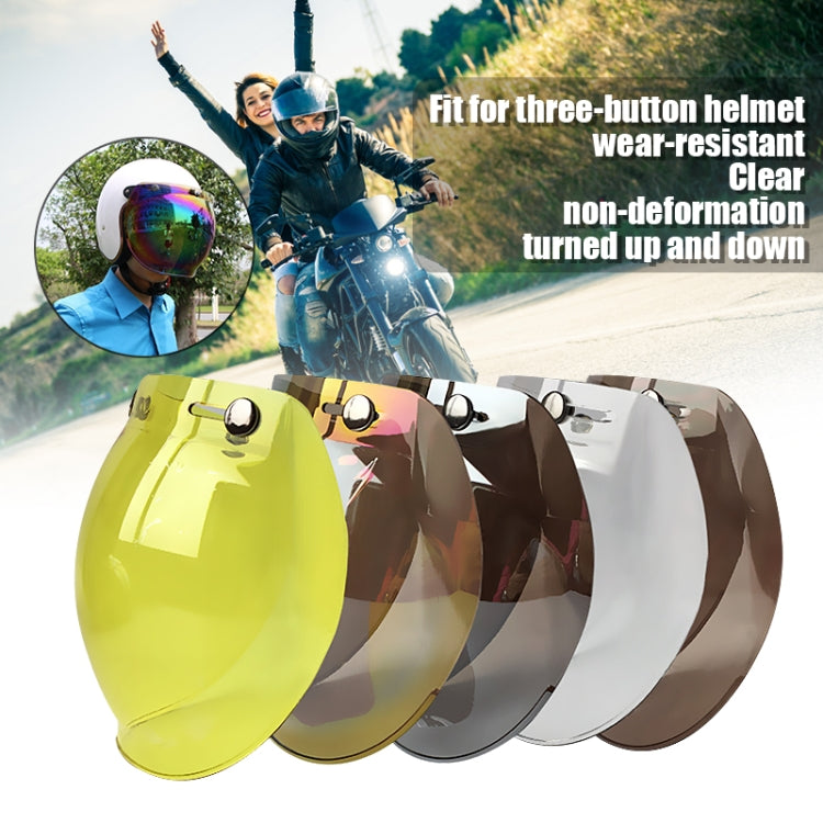 Soman Motorcycle Bubble Visor Open Face Helmet Visor Helmet Windshield Shield with Transparent Frame(Mirror) - free shipping - PMC TechLife - Order now!
