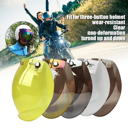 Soman Motorcycle Bubble Visor Open Face Helmet Visor Helmet Windshield Shield with Transparent Frame(Light Smoke) - Helmets by SOMAN | Online Shopping South Africa | PMC Jewellery | Buy Now Pay Later Mobicred
