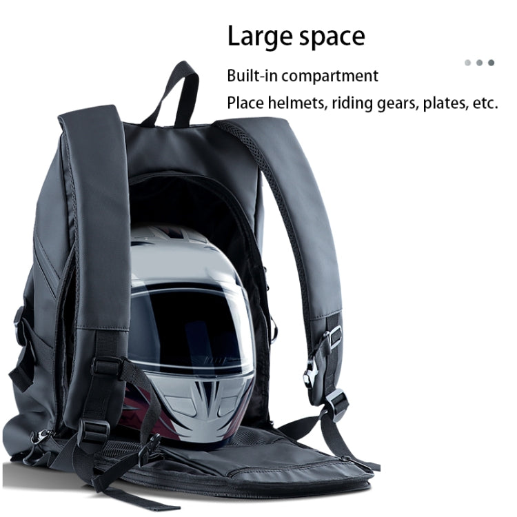 Motorcycle Rainproof Shoulders Helmet Soft Riding Backpack (Black) - Bags & Luggages by PMC TechLife | Online Shopping South Africa | PMC TechLife | Buy Now Pay Later Mobicred