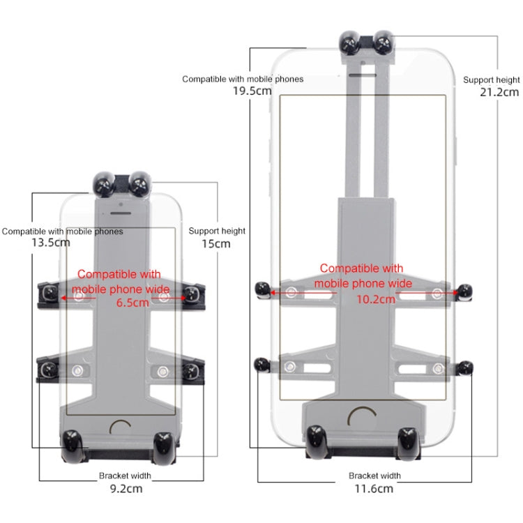 M10 Bolt Ball-Head Motorcycle Multi-function Eight-jaw Aluminum Phone Navigation Holder Bracket - Holder by PMC TechLife | Online Shopping South Africa | PMC TechLife | Buy Now Pay Later Mobicred