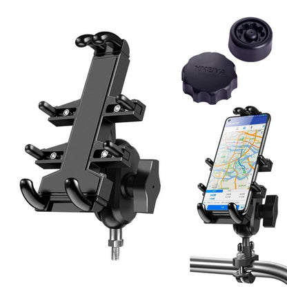 M8 Bolt Ball-Head Motorcycle Multi-function Eight-jaw Aluminum Phone Navigation Bracket with Anti-theft Knobs - Holder by PMC Jewellery | Online Shopping South Africa | PMC Jewellery | Buy Now Pay Later Mobicred