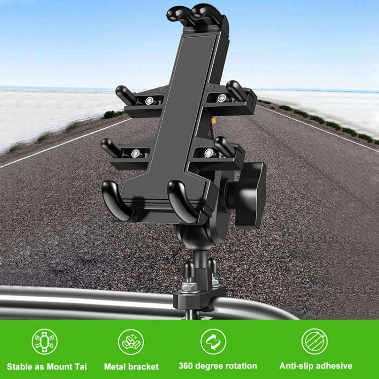 M8 Bolt Ball-Head Motorcycle Multi-function Eight-jaw Aluminum Phone Navigation Bracket with Anti-theft Knobs - Holder by PMC Jewellery | Online Shopping South Africa | PMC Jewellery | Buy Now Pay Later Mobicred