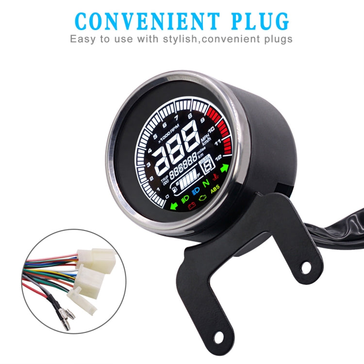 Universal Motorcycle Modified Multi-functional LED Digital Meter Indicator Light Tachometer Odometer Speedometer Oil Meter - Others by PMC TechLife | Online Shopping South Africa | PMC TechLife | Buy Now Pay Later Mobicred