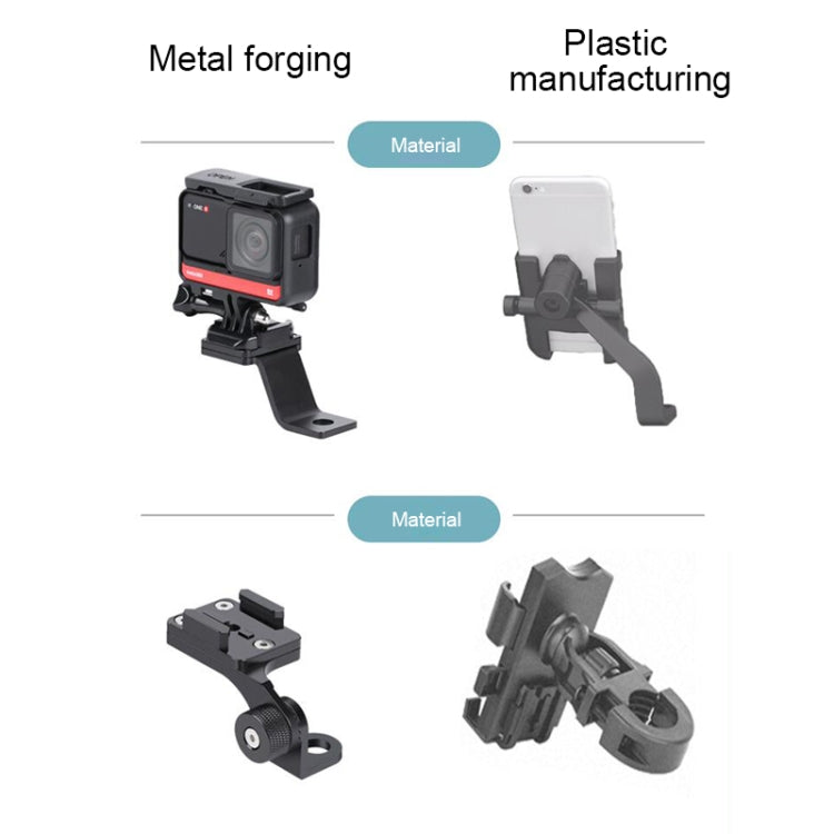 RUIGPRO Motorcycle Handlebar Alloy Phone Bracket for GoPro/ Insta360/DJI OSMO Sport Camera(Red) - Bicycle Handlebar Mount by PMC TechLife | Online Shopping South Africa | PMC TechLife | Buy Now Pay Later Mobicred