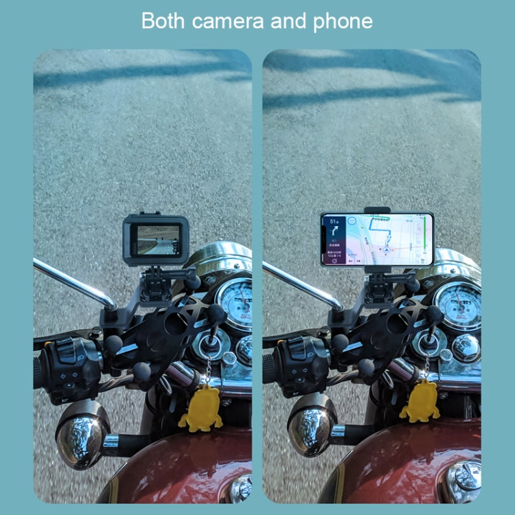 RUIGPRO Motorcycle Handlebar Alloy Phone Bracket for GoPro/ Insta360/DJI OSMO Sport Camera(Red) - Bicycle Handlebar Mount by PMC TechLife | Online Shopping South Africa | PMC TechLife | Buy Now Pay Later Mobicred