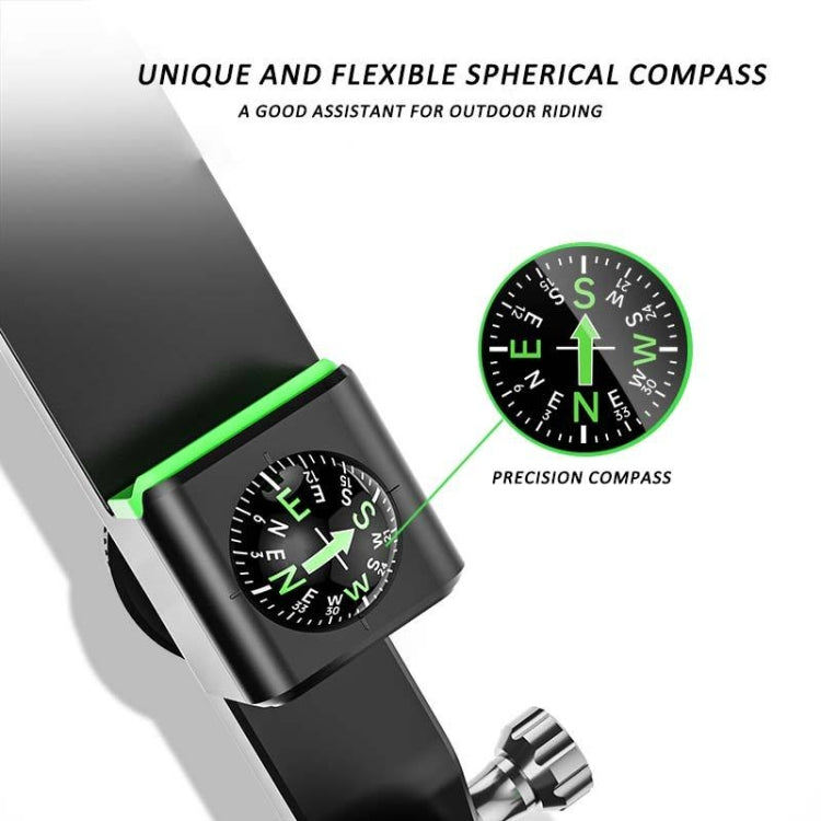 Motorcycle Spherical Compass Phone Holder, Handlebar without Light (Black) - Holder by PMC TechLife | Online Shopping South Africa | PMC TechLife | Buy Now Pay Later Mobicred