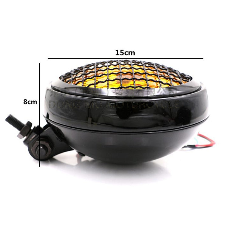 Motorcycle Silver Shell Harley Headlight Retro Lamp LED Light Modification Accessories (White) - Headlights by PMC TechLife | Online Shopping South Africa | PMC TechLife | Buy Now Pay Later Mobicred