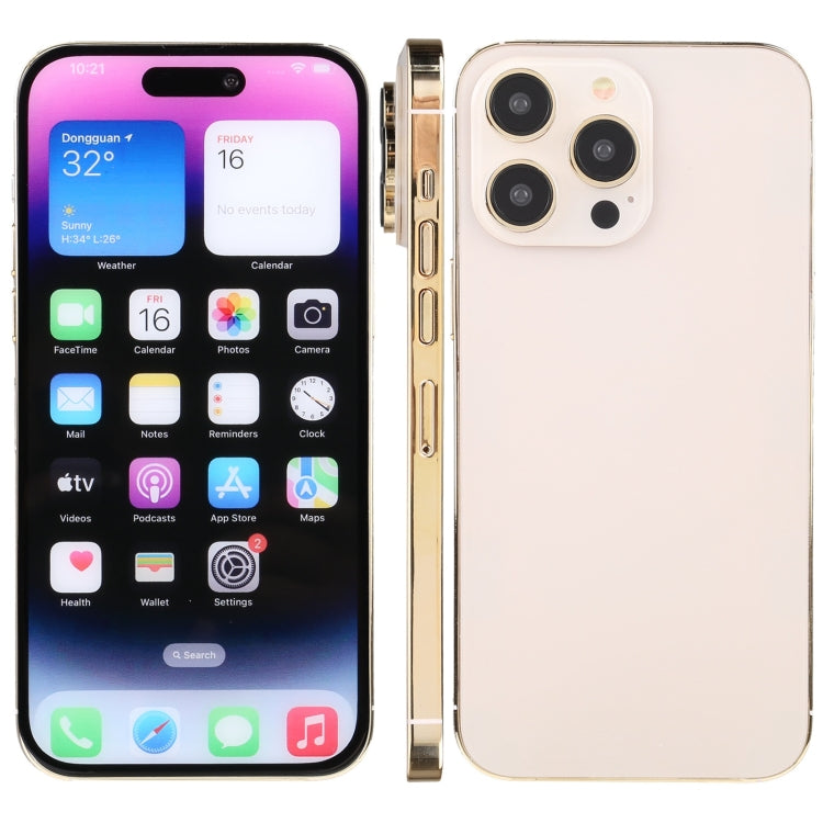 For iPhone 14 Pro Color Screen Non-Working Fake Dummy Display Model (Gold) - free shipping - PMC TechLife - Order now!