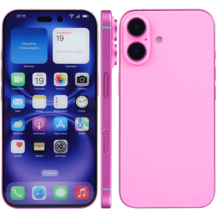 For iPhone 16 Plus Color Screen Non-Working Fake Dummy Display Model (Pink) - For iPhone & iPad by PMC Jewellery | Online Shopping South Africa | PMC Jewellery | Buy Now Pay Later Mobicred