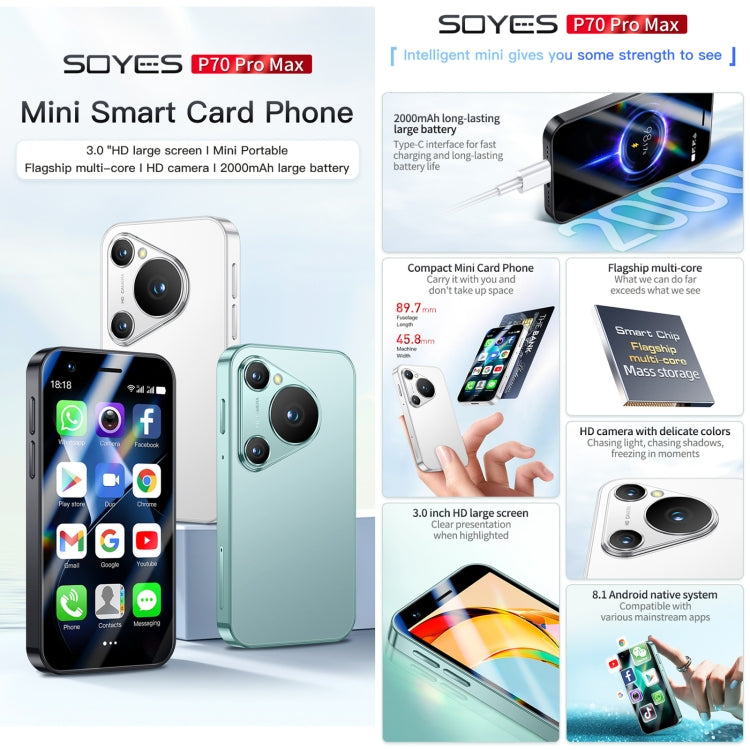 SOYES P70 Pro Max, 1GB+16GB, 3.0 inch Android 8.1 MTK6580 Quad Core, Network: 3G, Dual SIM (White) - SOYES by SOYES | Online Shopping South Africa | PMC Jewellery | Buy Now Pay Later Mobicred