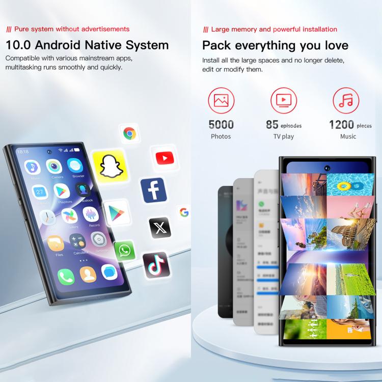 SOYES ONEMYTH S25 Pro, 2GB+16GB, 4.0 inch Android 10.0 MTK6580 Quad Core, Network: 3G, Dual SIM (Grey) - free shipping - PMc TechLife - Order now!