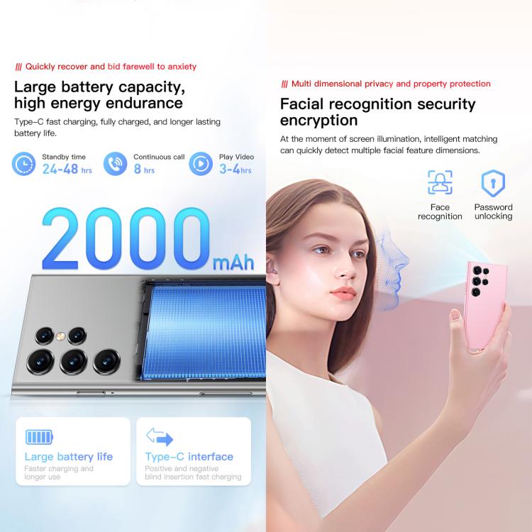 SOYES ONEMYTH S25 Pro, 2GB+16GB, 4.0 inch Android 10.0 MTK6580 Quad Core, Network: 3G, Dual SIM (Grey) - free shipping - PMc TechLife - Order now!
