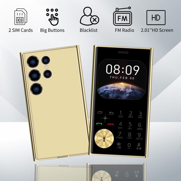 V8 Card Mobile Phone, 2.01 inch, MTK6261D, Support Bluetooth, FM, Torch, GSM, Dual SIM (Dark Green) - free shipping - PMc TechLife - Order now!