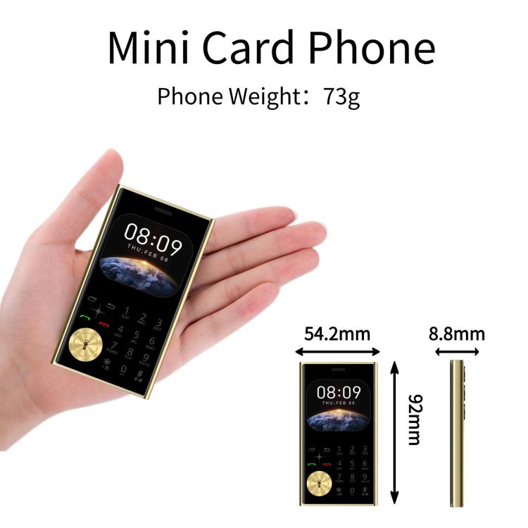 V8 Card Mobile Phone, 2.01 inch, MTK6261D, Support Bluetooth, FM, Torch, GSM, Dual SIM (Dark Green) - free shipping - PMc TechLife - Order now!