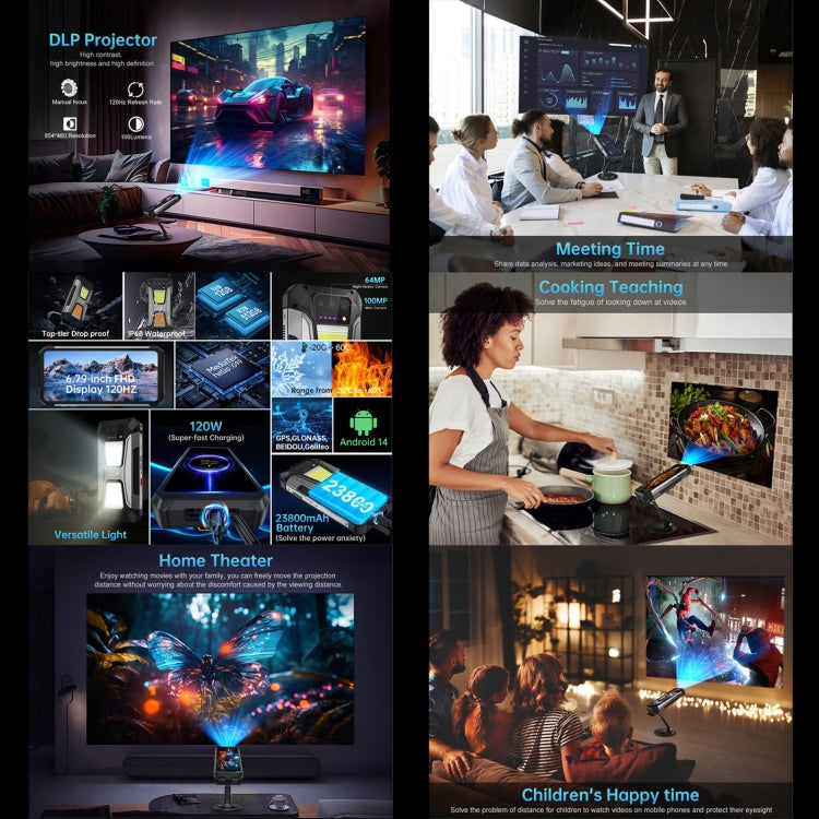 Unihertz 8849 Tank 2 Pro Night Vision Projector Rugged Phone, 12GB+256GB, 6.79 inch Android 14 MTK6789 Octa Core, Network: 4G (Black) - free shipping - PMC Jewellery - Order now!