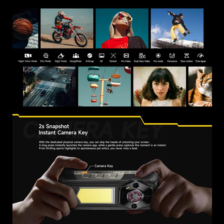 Ulefone Armor 30, 12GB+512GB, Night Vision, IP68/IP69K Rugged Phone, 6.95 inch Android 15 MediaTek Helio G100 Octa Core, Network: 4G, NFC, OTG (Black) - free shipping - PMC TechLife - Order now!