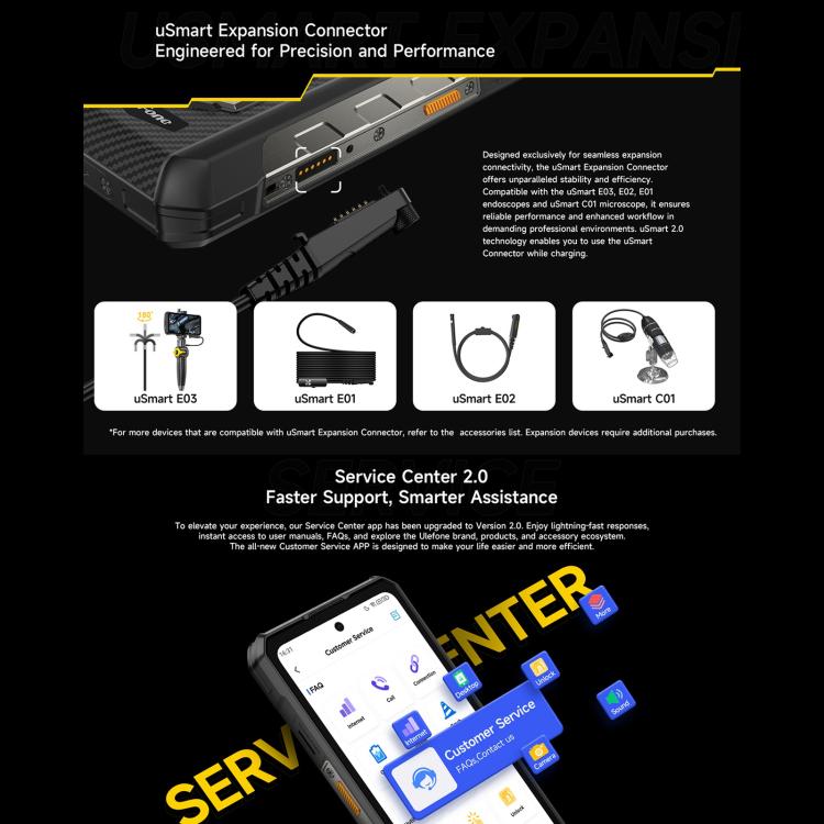 Ulefone Armor 30, 12GB+512GB, Night Vision, IP68/IP69K Rugged Phone, 6.95 inch Android 15 MediaTek Helio G100 Octa Core, Network: 4G, NFC, OTG (Black) - free shipping - PMC TechLife - Order now!