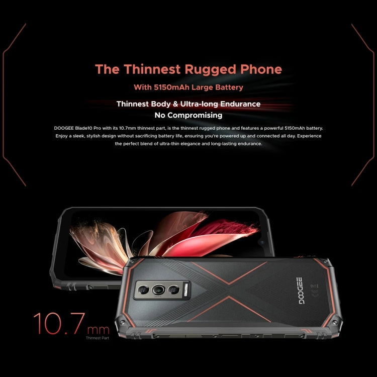 DOOGEE Blade 10 Pro, 6GB+256GB, 6.56 inch Android 14 Spreadtrum T606 Octa Core, Network: 4G, OTG, NFC (Black Red) - DOOGEE by DOOGEE | Online Shopping South Africa | PMC Jewellery | Buy Now Pay Later Mobicred