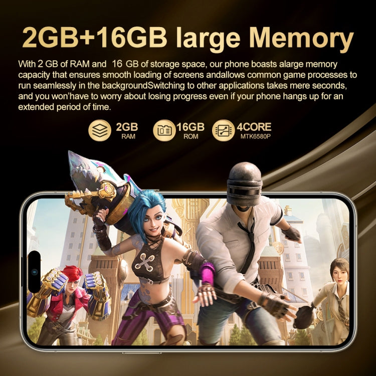 i16 Pro Max / Q5, 2GB+16GB, 6.5 inch Screen, Face Identification, Android 8.1 MTK6580P Quad Core, Network: 3G, Dual SIM, EU Plug (Blue) - free shipping - PMC Jewellery - Order now!
