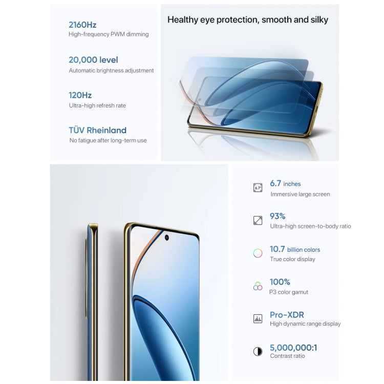 Realme 12 Pro, 8GB+256GB, Screen Fingerprint Identification, 6.7 inch Realme UI 5.0 Snapdragon 6 Gen 1 Octa Core, NFC, Network: 5G, Support Google Play (Gold) - OPPO by Realme | Online Shopping South Africa | PMC Jewellery | Buy Now Pay Later Mobicred